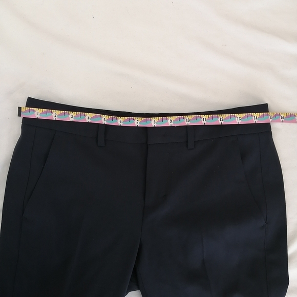 Vince Wool Tuxedo Stripe Slim Navy Trouser Pants 2 - Picture 14 of 16